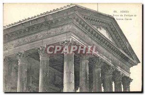 Postcard Old Nimes the friezes of the Porch of the Maison Carree