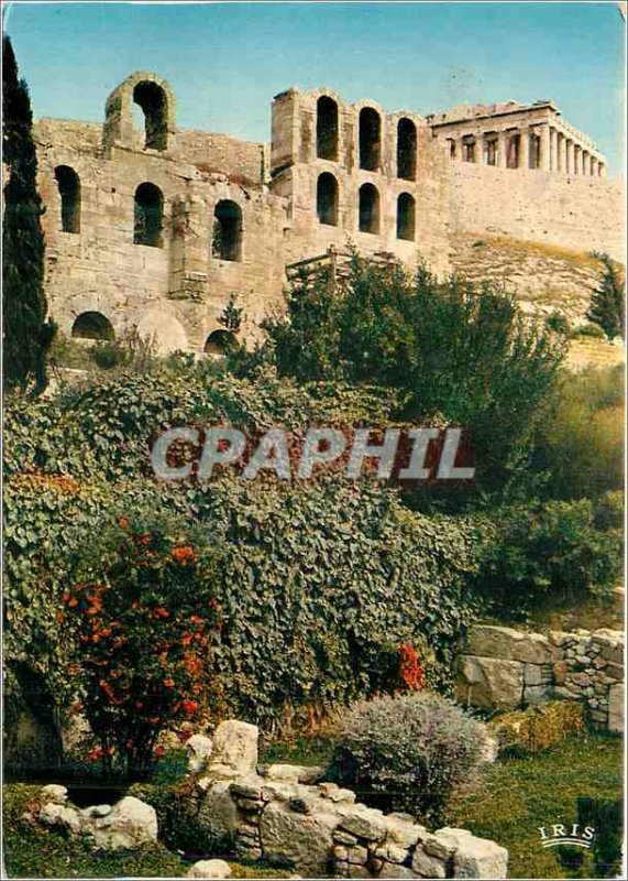 Modern Postcard Partial Athens Acropolis