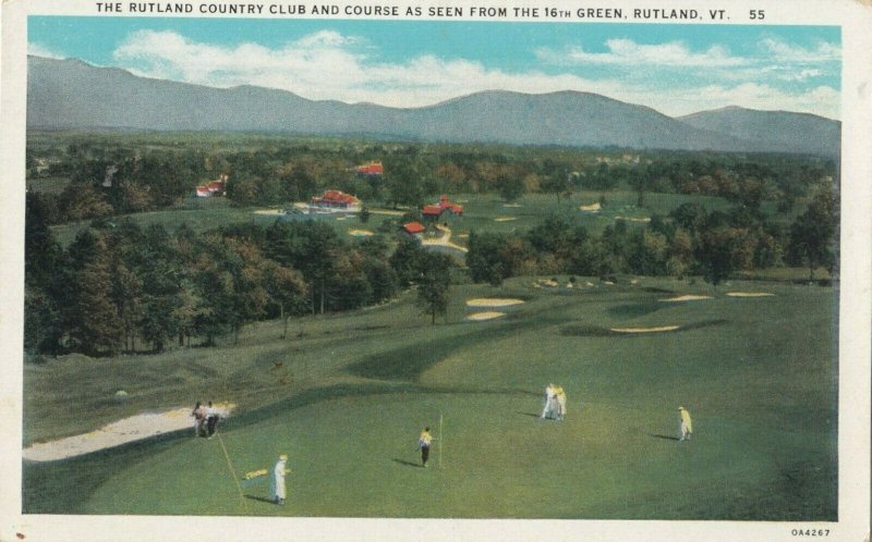RUTLAND, Vermont, 1910s; Country Club & Golf Course
