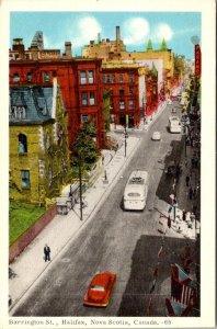 Halifax, Nova Scotia Canada  BARRINGTON STREET SCENE  ca1940's Vintage Postcard