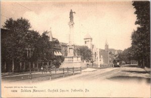 Pennsylvania Pottsville Garfield Square Soldiers Monument Rotograph