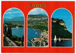 Italy 1980 Unused Postcard Lago di Garda Lake Views Sailing