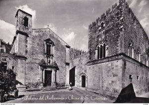 RP; TAORMINA, Sicilia, Italy, 1930-1940s; Parliament's Palace And St. Catheri...