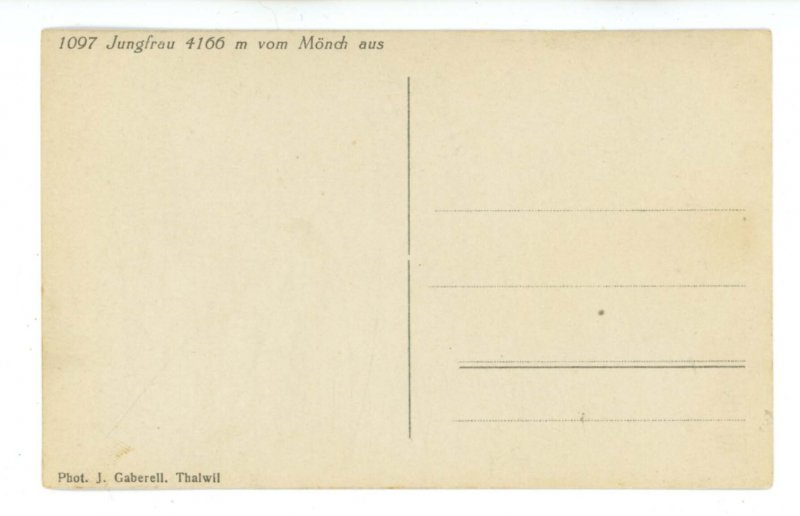 Switzerland - Jungfrau & Monch Mountains  RPPC