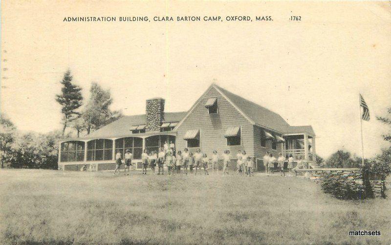 American Building Clara Barton Camp 1950s Oxford Massachusetts postcard 10633