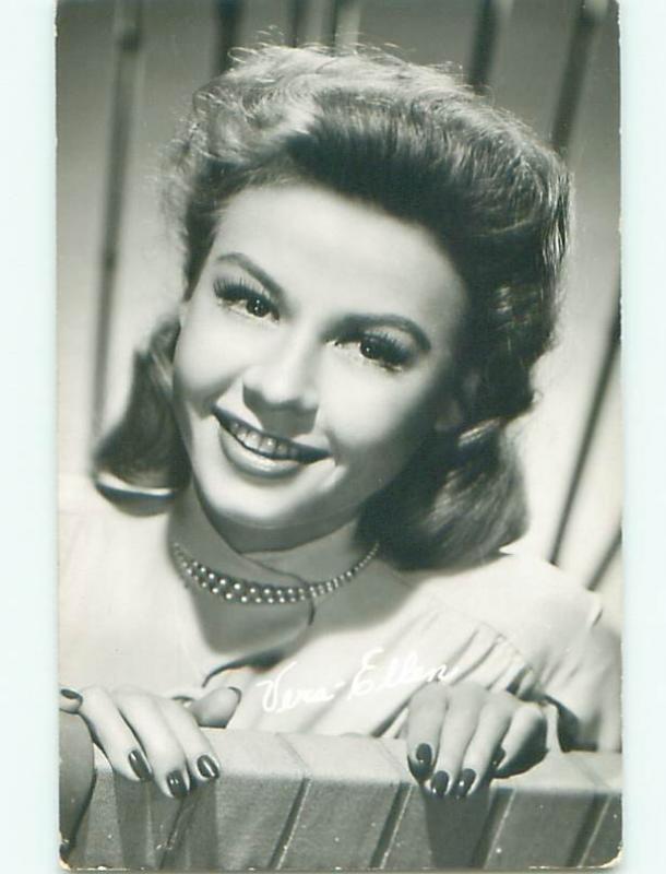 Rppc Old Vera Ellen Famous Movie Star Film Actress and Dancer Ac8388 ...