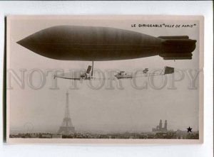 415310 FRANCE Aviation airship dirigible Ville de Paris Vintage photo postcard