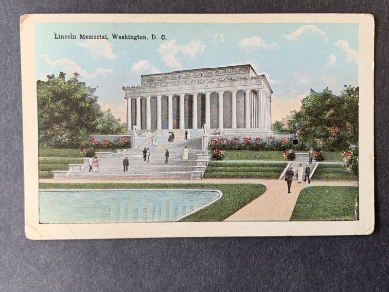 Lincoln Memorial Washington DC Litho Postcard H2189082503