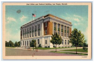 1941 Post Office Federal Building Las Vegas Nevada NV Vintage Antique Postcard
