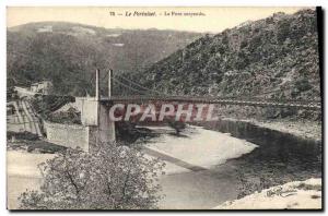 Old Postcard Suspension Bridge The Pertuiset