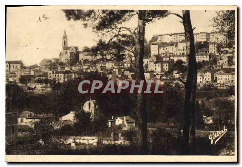 Postcard Old Angouleme Versant Sud Ouest Saint Ausone Pavilion in the backgro...