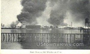 East Boston Oil Works on Fire - Massachusetts MA  