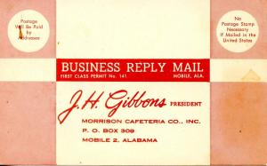 FL - St Petersburg. Morrison Cafeteria Co. Business Reply Mail, Comment Card