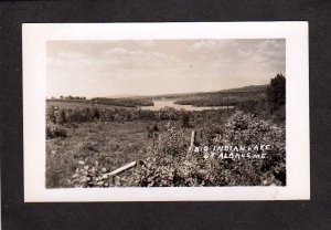 ME Big Indian Lake St Albans Maine near Hartland Postcard RPPC Real Photo RP