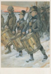 Albert Edelfelt Finnish Military Soldiers in 1808 War Finland Painting Card