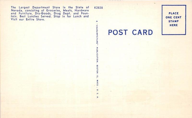 D82/ Lovelock Nevada Postcard Linen Emporium in Desert Mercantile Company Store