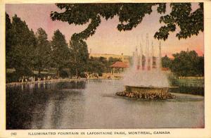 Canada - Quebec, Montreal.  La Fontaine Park, Fountain