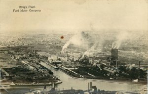 1920s Ford Motor Company Rouge Plant Aerial View Vintage RPPC Postcard