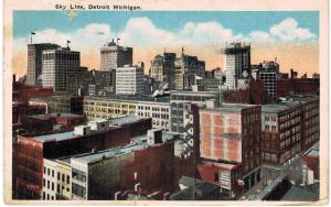 Detroit Sky Line 1920 MI AS US 