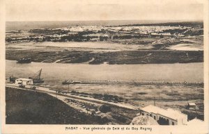 Navigation & sailing related vintage postcard Rabat crane ship Sale Bou Regreg