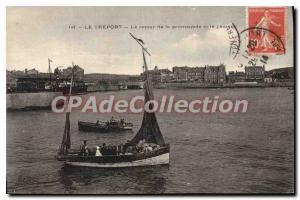 Postcard Old Treport return to the Promenade and spend