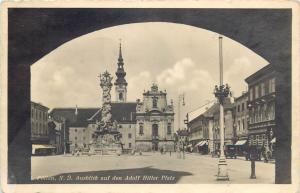 Austria Polten Adolf square real photo postcard