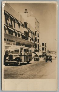 ISRAEL HAIFA NEW BUSINESS CENTER VINTAGE REAL PHOTO POSTCARD RPPC JUDAICA