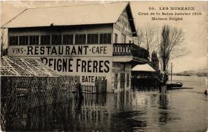 CPA les MUREAUX - Crue de la SEINE Janvier 1910 - Maison Peigne (453012)