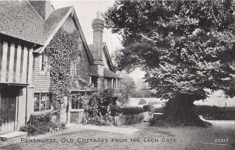 PENSHURST KENT UK OLD COTTAGES FROM THE LYCH GATE~GRANO SERIES POSTCARD