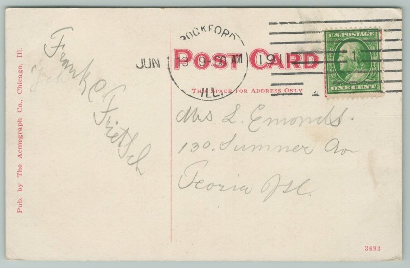 Rockford Illinois~Factory District~1910 Postcard