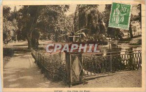 Postcard Old Vichy a Corner Park