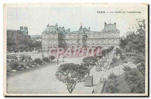 CARTE Postale Old Paris Luxembourg Garden dy