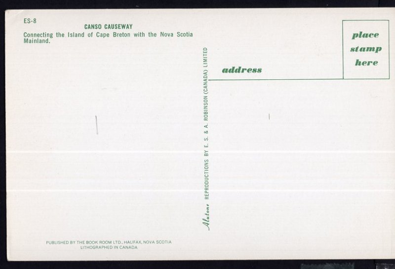 NS CANSO CAUSEWAY connecting the Island of Cape Breton with Mainland 1950s-1970s