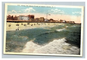Vintage 1920's Postcard Panoramic View Shore Front Ocean Grove New Jersey