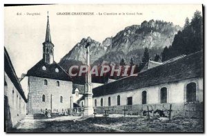 Old Postcard Grande Chartreuse The Cimetlere and Grand Som