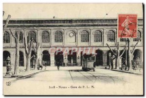 Old Postcard Nimes PLM Tramway Station