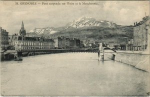 CPA GRENOBLE Pont suspendu sur l'Isere et le Moucherotte (685782)