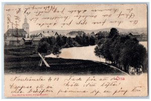 Orsa Dalarna Sweden Postcard General View Buildings River c1905 Posted Antique