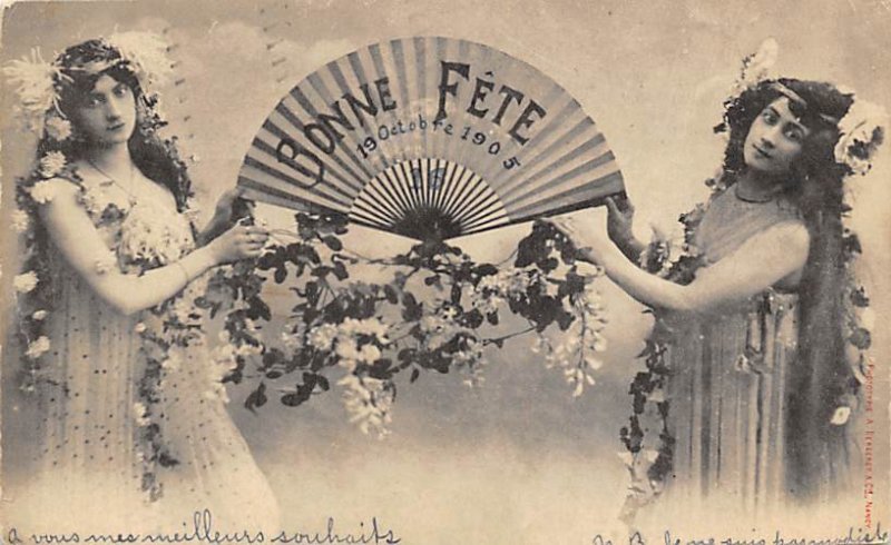 Bonne Fete, Octobert 19 1905 Fan 1905 trimmed