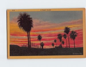 Postcard A Desert Sunset 