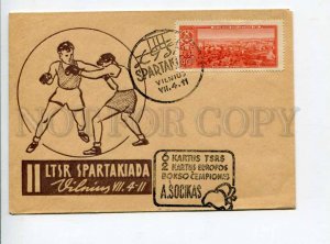 297384 USSR 1958 year 2nd Lithuanian Games Vilnius BOXING champion Socikas COVER