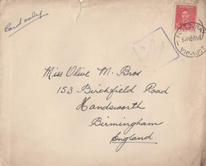 Footscray Victoria Australia 1941 WW2 War Cover Passed By Censor