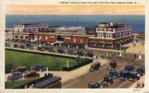 Asbury Ave. Pavilion and Fishing Pier - Asbury Park, New Jersey NJ Postcard