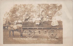 J74/ Toledo Illinois RPPC Postcard c1910 Kelly Wisley Wagon Fair 100