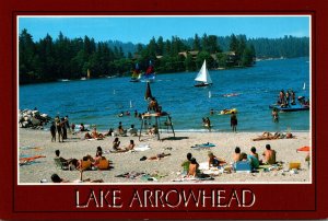 California Lake Arrowhead Beach Scene