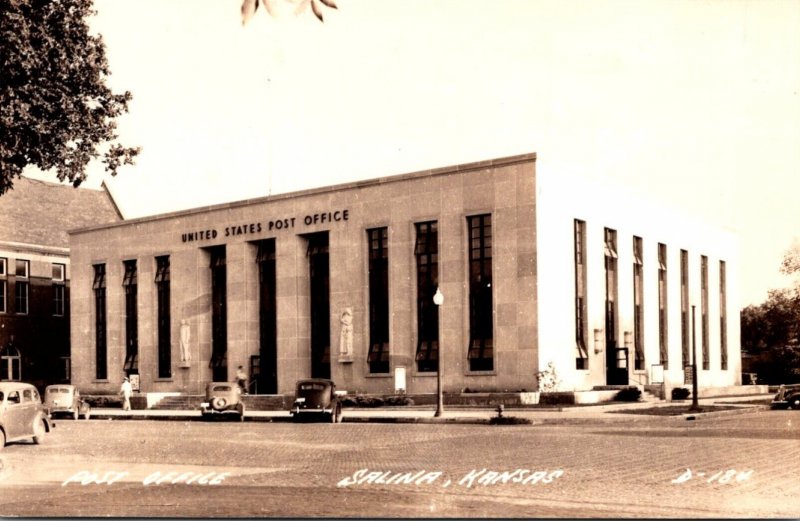 Kansas Salina Post Office Real Photo