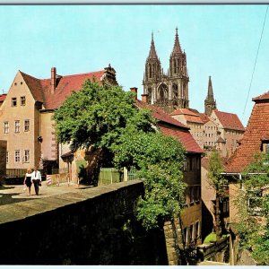 c1970s Meissen, Germany Albrechtdom Cathedral Street Scene Houses Chrome 4x6 M24