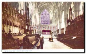 Old Postcard York Minster Choir Looking East