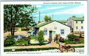 CAMP CROWDER, Missouri MO  ~ COMPANY AREA  WWII Era 1940s Military Postcard