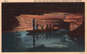 Vintage Postcard Echo River 360 Feet Underground in Mammoth Cave Kentucky K. Y.